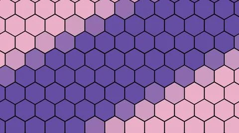 3D rendering of a background based on a hexagonal technological grid Stock Illustration