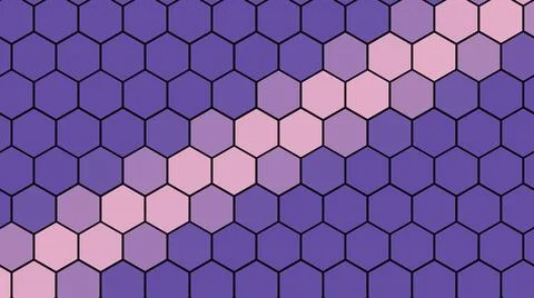 3D rendering of a background based on a hexagonal technological grid Stock-Illustration
