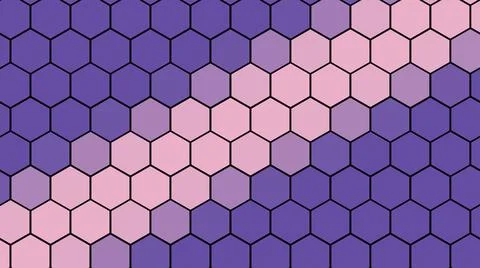 3D rendering of a background based on a hexagonal technological grid 스톡 일러스트