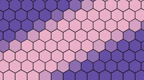 3D rendering of a background based on a hexagonal technological grid Stock Illustration