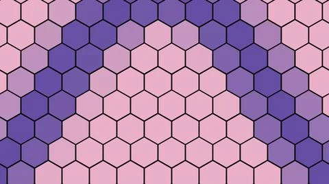 3D rendering of a background based on a hexagonal technological grid Stock Illustration