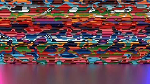 3d rendering of the background with a bright embossed visor. Illustrazione stock