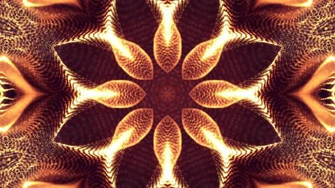 3d rendering background of glowing particles with depth of field, bokeh Stock Illustration