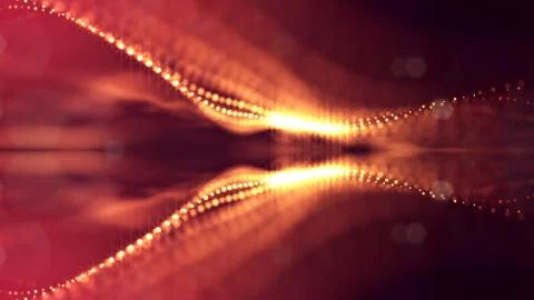 3d rendering background of microworld or sci-fi theme with glowing particles Stock Illustration