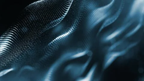 3d rendering background of microworld or sci-fi theme with glowing particles Stock Illustration