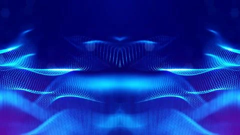 3d rendering background of microworld or sci-fi theme with glowing particles Stock Illustration