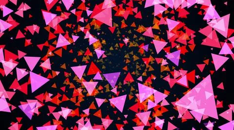 3D rendering background of numerous triangular particles on a black. Computer イラスト素材