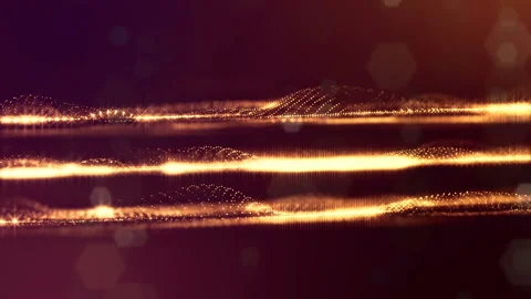 3d rendering background with particles and depth of field. Loop animation Video stock 87257433