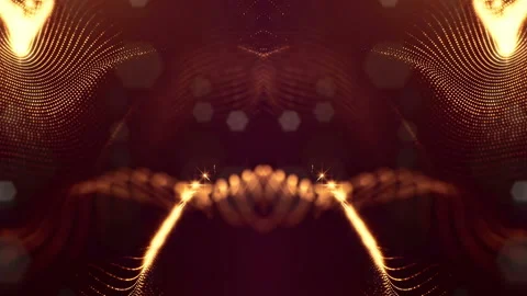 3d rendering background with particles with depth of field. Loop animation Video stock 85752271