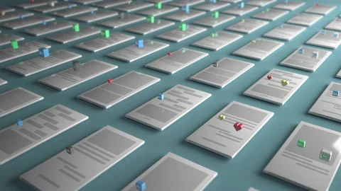 3d rendering of the background with the symbols like , thumbs up , received mess Stock Footage 171375147