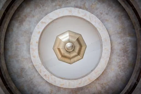 3D rendering of a background texture, with a marble pattern and golden geometric Illustrazione stock