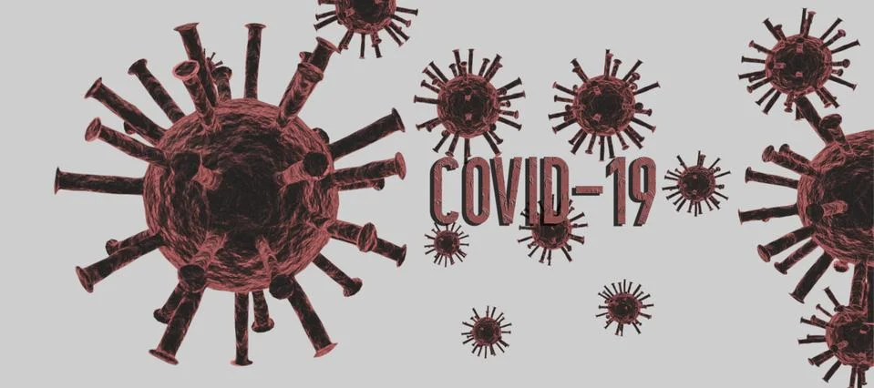 3D rendering of Bacteria, virus with multiple cells in background shallow depth Stock Illustration