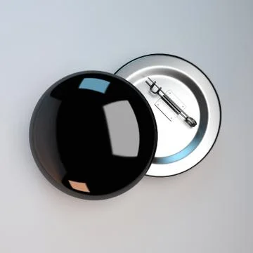 3d rendering badge pin brooch illustration Stock Illustration
