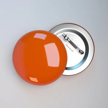 3d rendering badge pin brooch illustration Stock Illustration
