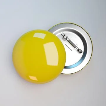 3d rendering badge pin brooch illustration Stock Illustration