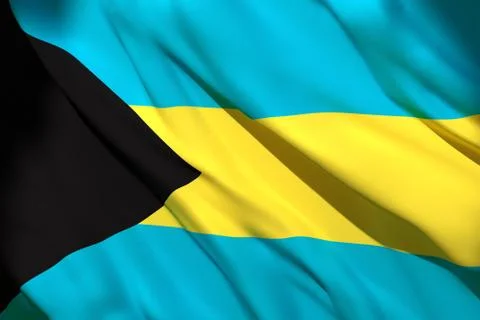 3d rendering of Bahamas flag Stock Illustration