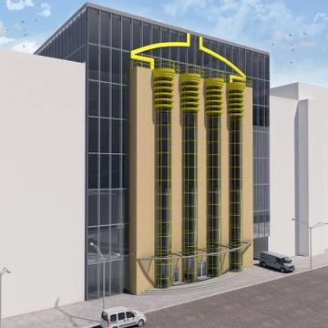 3d rendering of the bank Stockillustratie