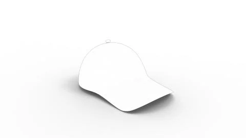 3d rendering of a baseball cap isolated in white studio background Stockillustratie