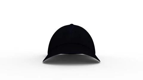 3d rendering of a baseball cap isolated in white studio background Illustrazione stock