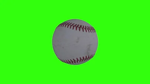 3D rendering of a baseball with green background for animation use Stock-Footage 297584306