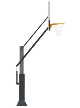 3D rendering of a basketball hoop on white background Stock Illustration