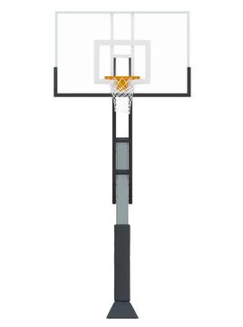 3D rendering of a basketball hoop on white background Stock Illustration