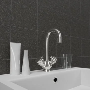 3D rendering bathroom sink Stock Illustration