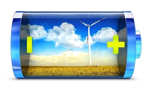 3D rendering of a battery Stock Illustration