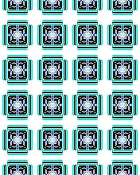 3d rendering of the beautiful seamless tile pattern background Stock Illustration