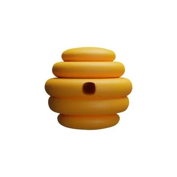 3d rendering bee home Stock Illustration