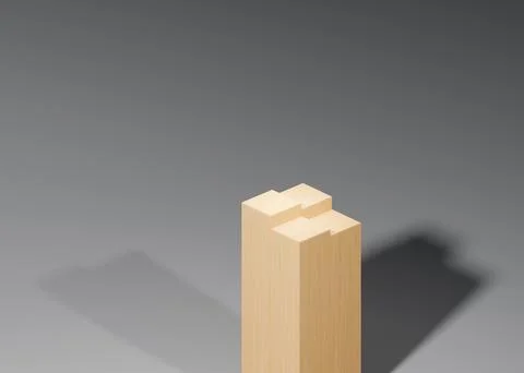 3d rendering of beige columns together making shadows on the gray background イラスト素材