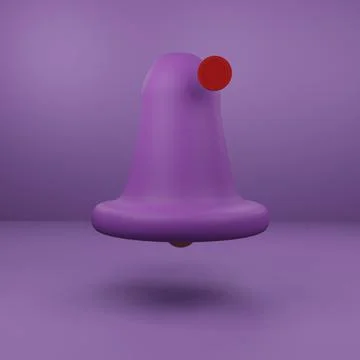 3d rendering bell notification Stock Illustration