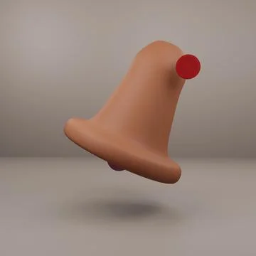 3d rendering bell notification Stock Illustration