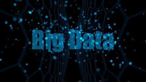 3d rendering of Big Data Blue Gradient Technology Background 스톡 일러스트