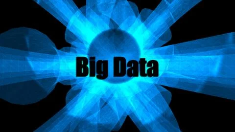 3d rendering of Big Data Blue Gradient Technology Background イラスト素材