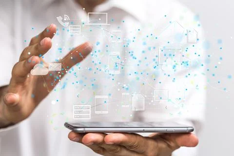 3d rendering of a big data cloud Stock Photos
