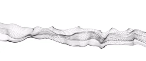 3D rendering Big data flowing energy black particles dot pattern Vidéo 202251586