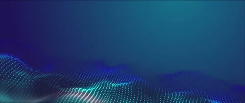 3D rendering Big data flowing energy blue particles dot pattern composed of mesh Stock Footage 202276008