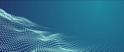 3D rendering Big data flowing energy blue particles dot pattern Stock Footage 202276103