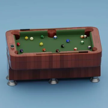 3D rendering of billiard table イラスト素材
