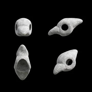 3D rendering of a bird skull mask isolated on a black background. Stock Illustration