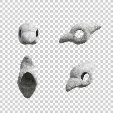 3D rendering of a bird skull mask isolated on a transparent background. PNG Stock Illustration