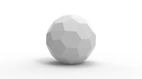 3d rendering of a biscribed propello dodecahedron in white background 3d r... Stock Photos