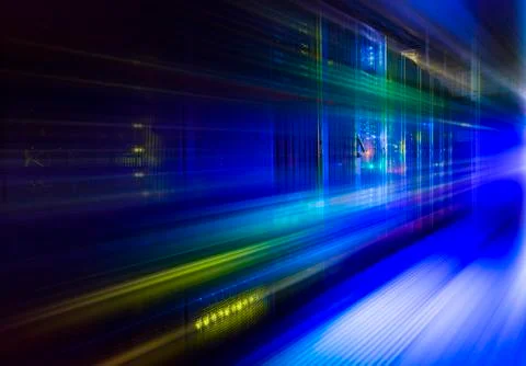 3d rendering Bit movement speed in data center servers Stock Illustration