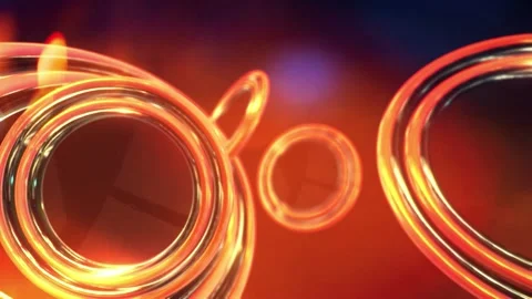 3d rendering of black and Orange spherical rings. Stockbeeldmateriaal 147233558