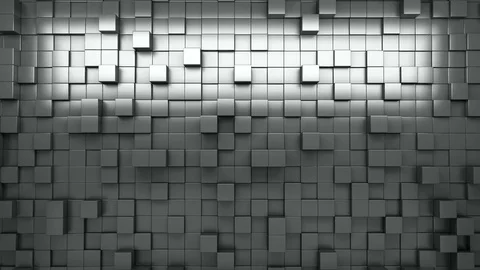 3D rendering. Black and white extruded cubes. Abstract background. Loop. Stock Footage 72915210