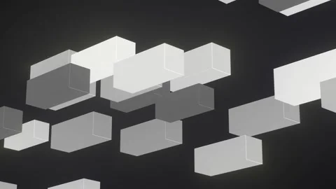 3D Rendering Black and White Big Data Transfer Concept Stock Footage 229273543