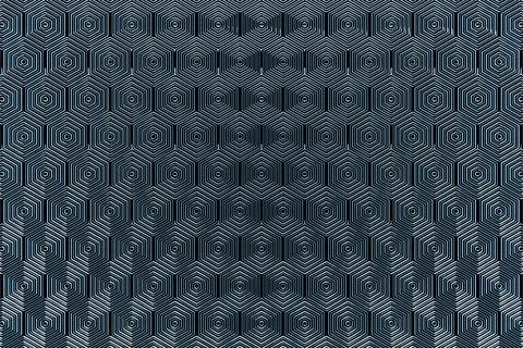 3D rendering. Black and white  pattern of cubes of different shapes. Minimali Stock Illustration