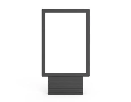 3D rendering black frame light box Stock-Illustration