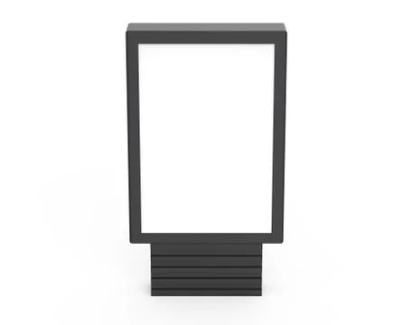 3D rendering black frame light box Stock Illustration